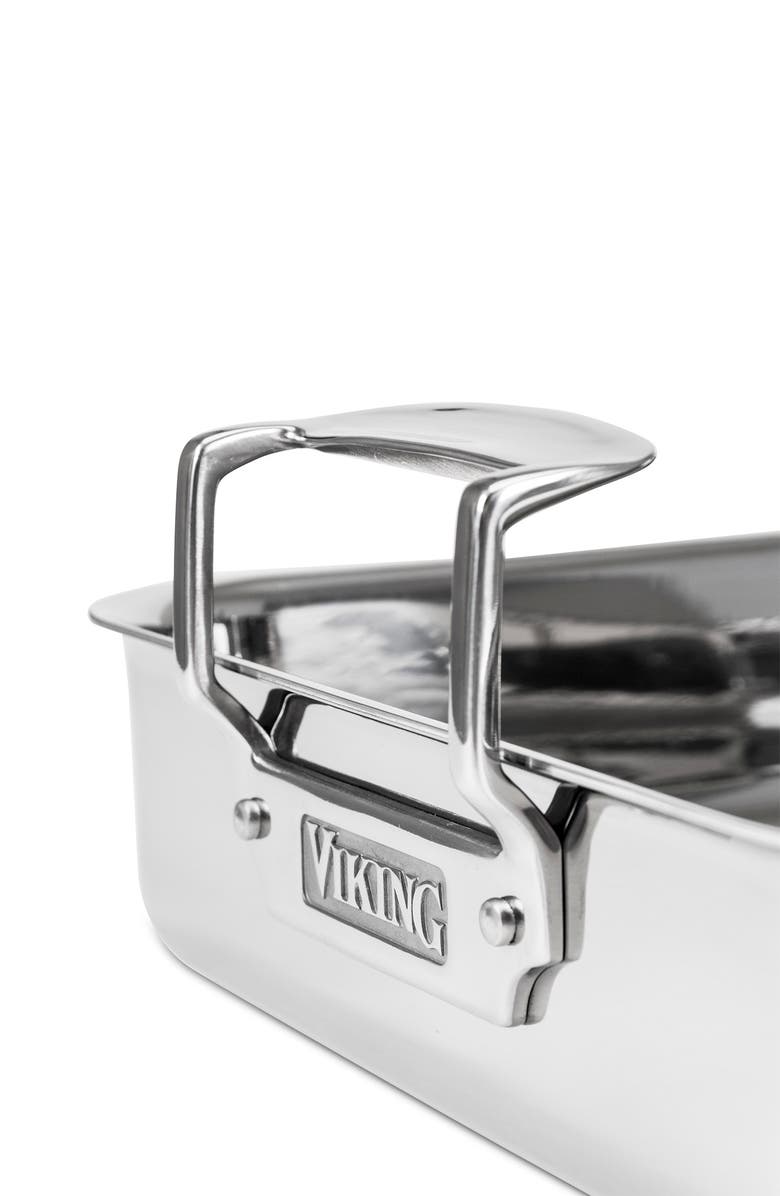 Viking 3-Ply Roasting Pan with Nonstick Rack, Alternate, color, Stainless Steel