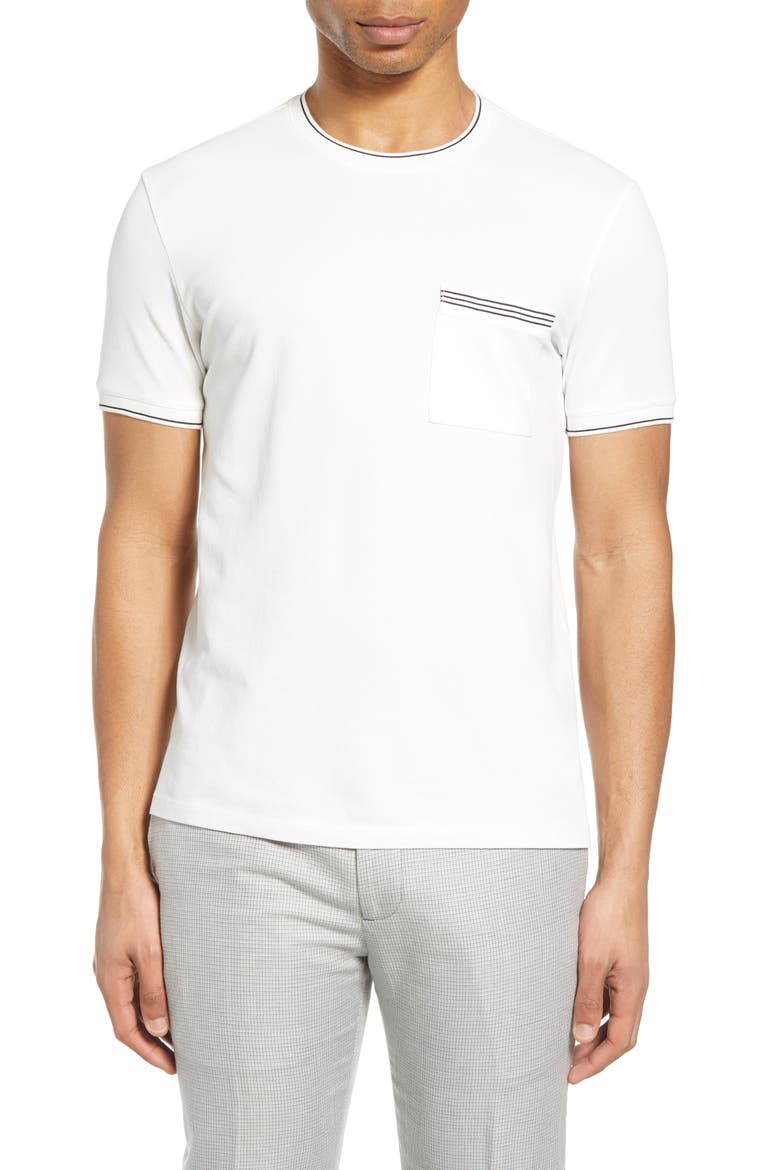 Crewneck Pocket T-Shirt, Main, color, WHITE
