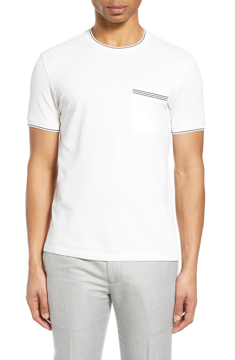 Club Monaco Crewneck Pocket T-Shirt, Main, color, 