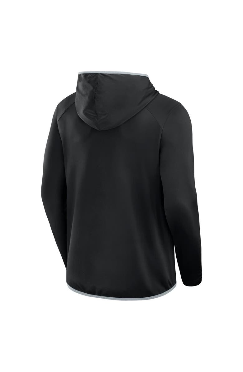 FANATICS Men's Fanatics Black Las Vegas Raiders Transitional Defender Hoodie Long Sleeve T-Shirt, Alternate, color, Black