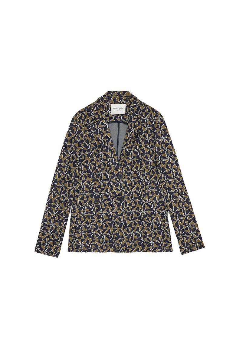 Printed Fit Jacket, Alternate, color, Blue