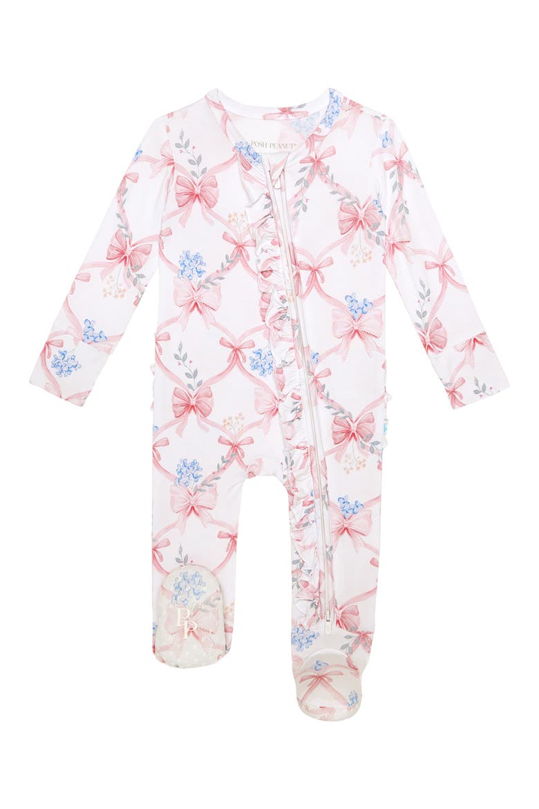 Ruffled Zipped Footie, Main, color, LARA