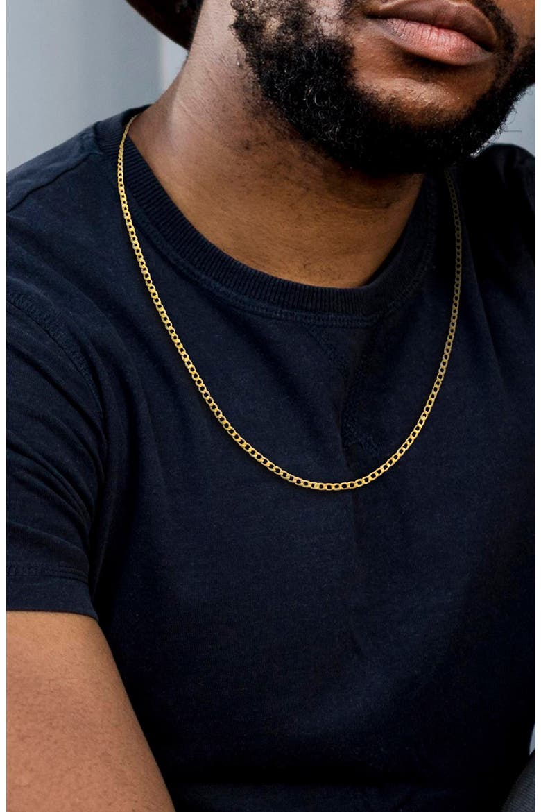 Curb Chain Necklace, Alternate, color, GOLD