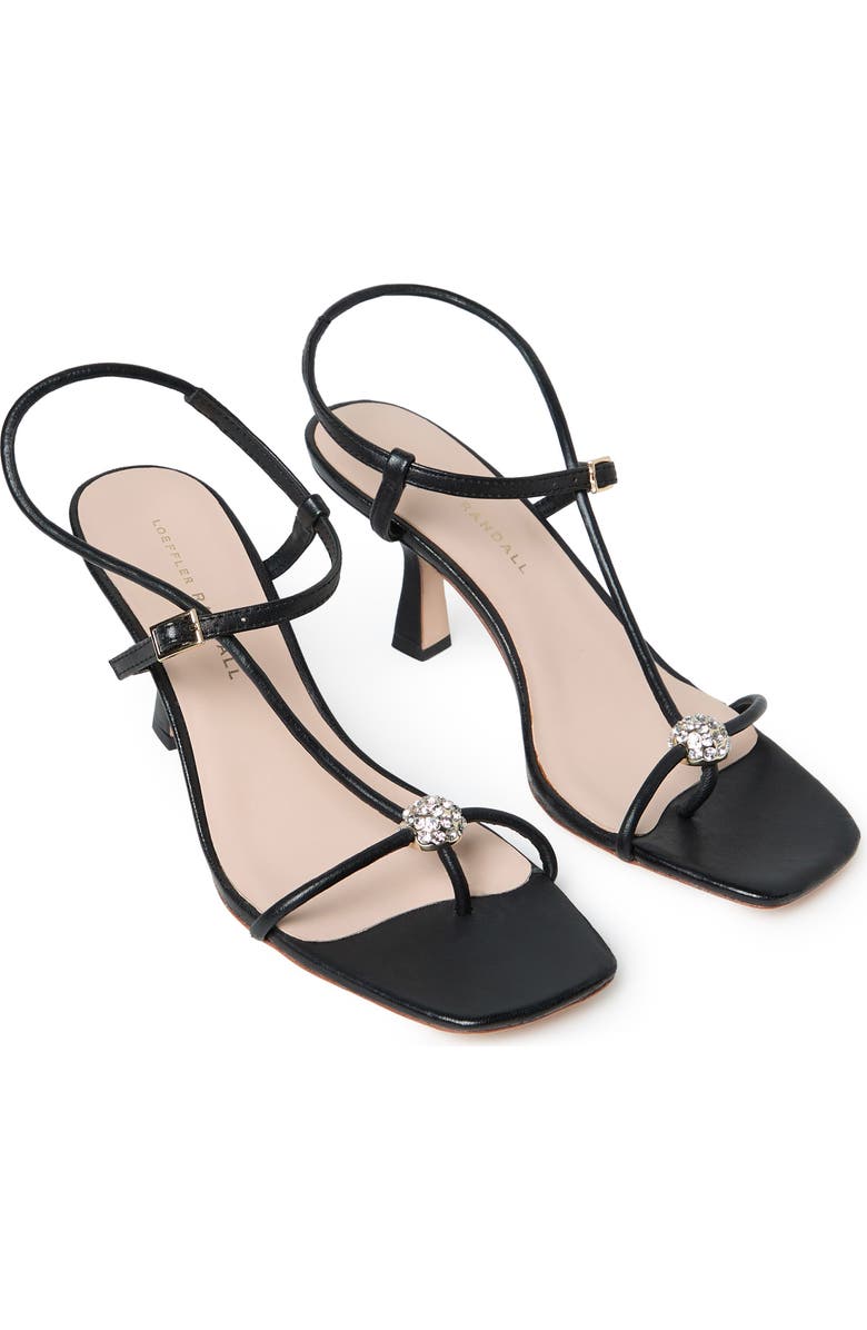 Loeffler Randall Triana Slingback Sandal, Alternate, color, Black/ Gold Crystal