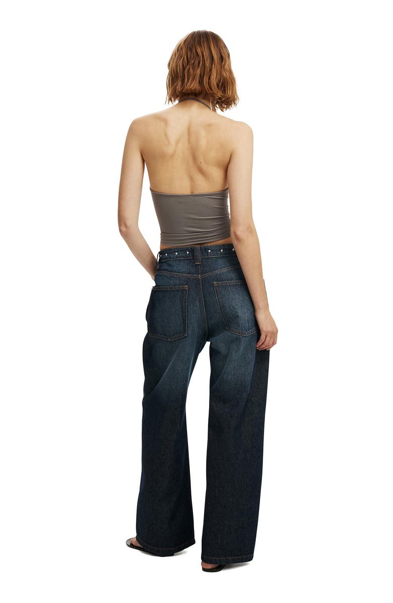 Cotton On Women's Low Super Baggy Jean, Alternate, color, Studded Sapphire Blue
