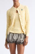 CONNER IVES The Shirred Knit Cotton & Cashmere Cardigan