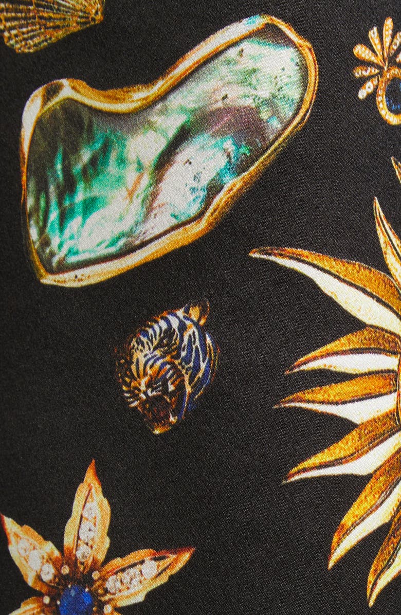 Camilla Amulets & Alchemy Print Long Sleeve Silk Satin Shirtdress, Alternate, color, Amulets And Alchemy