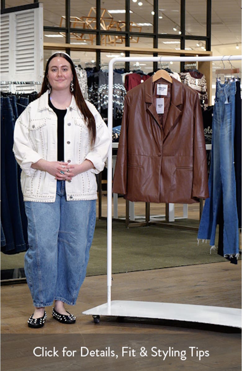 Morrison Faux Leather Blazer, sales video thumbnail