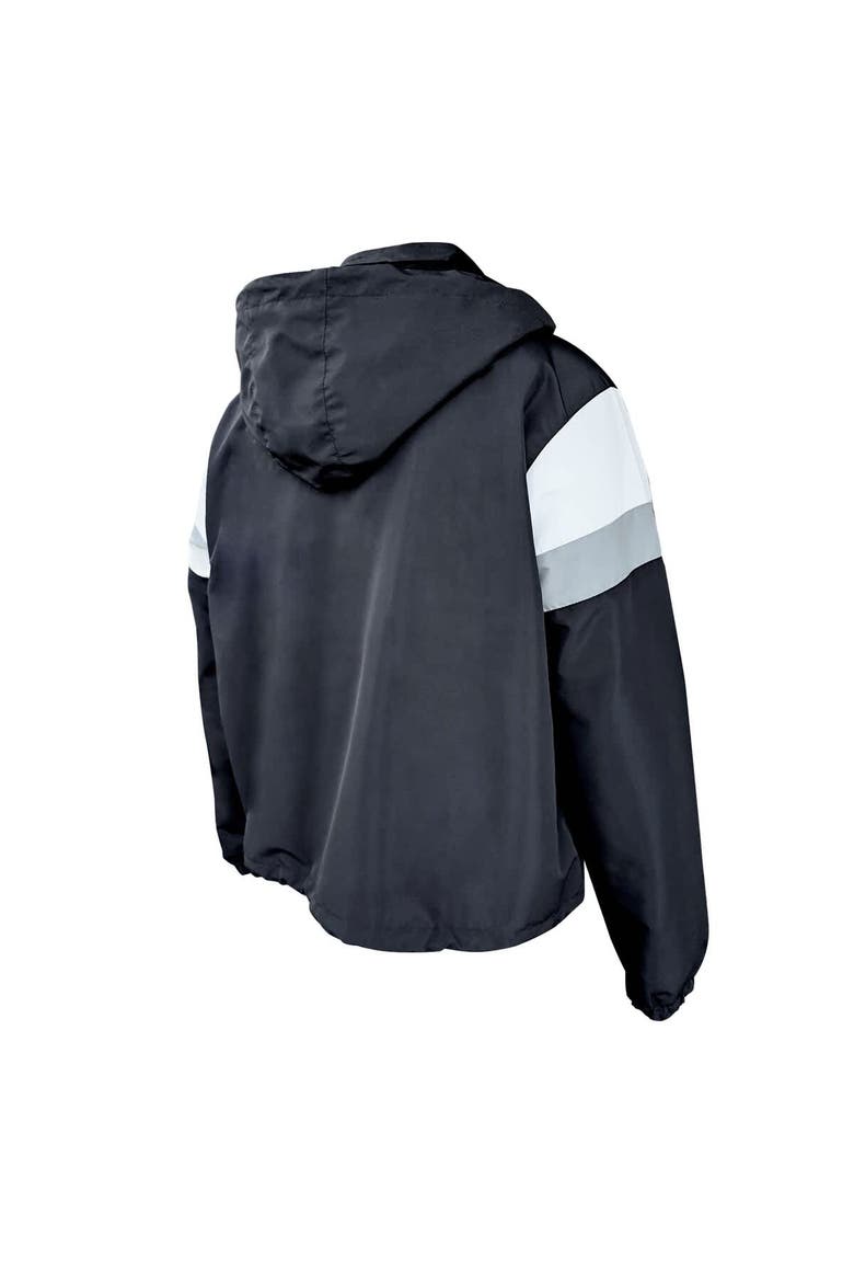 Women's Profile Black Los Angeles Angels Plus Size Anorak Hoodie Quarter-Zip Pullover, Alternate, color, Black