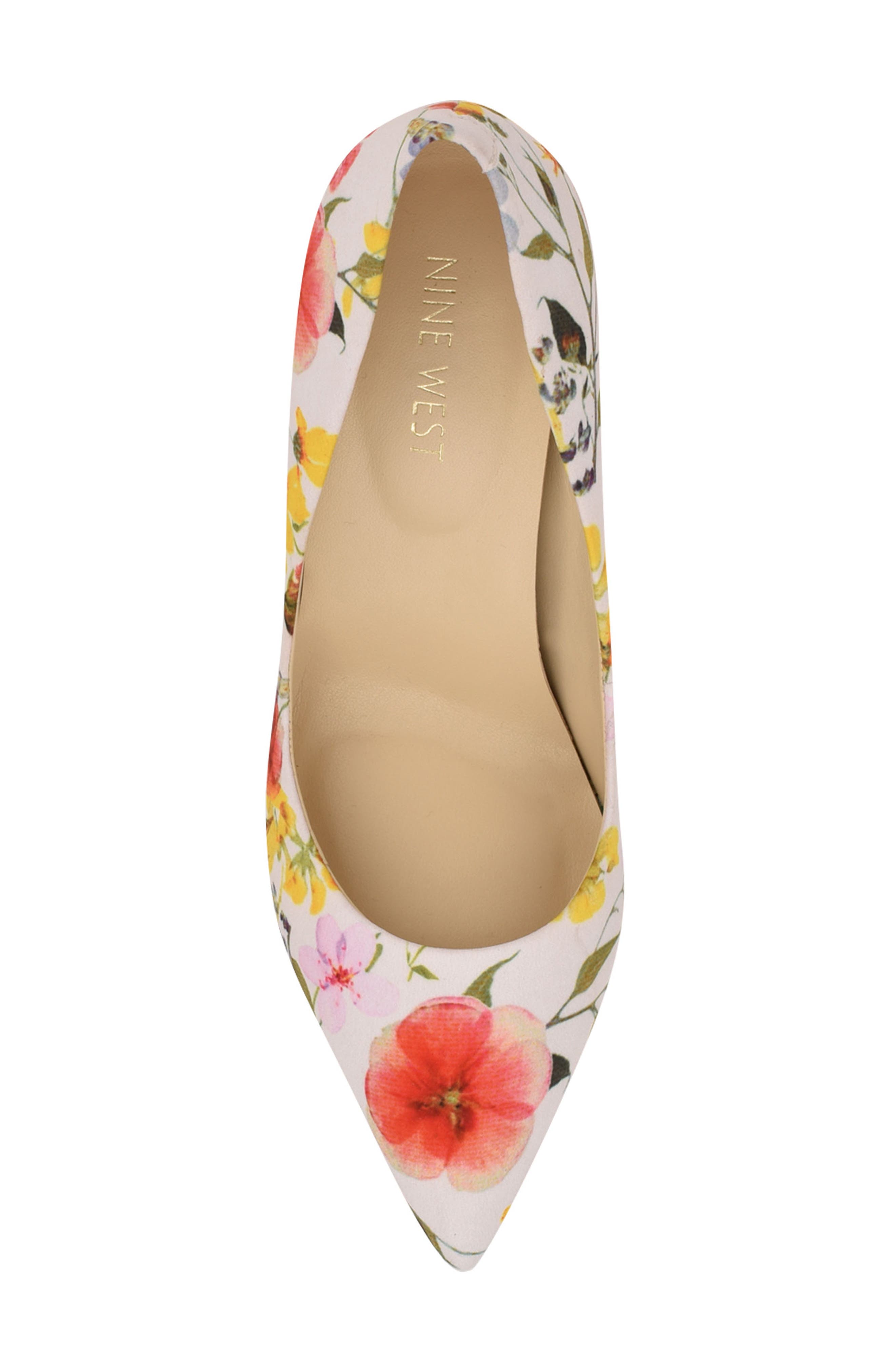 Etta Pointed Toe Pump, Alternate, color, WHITE FLORAL