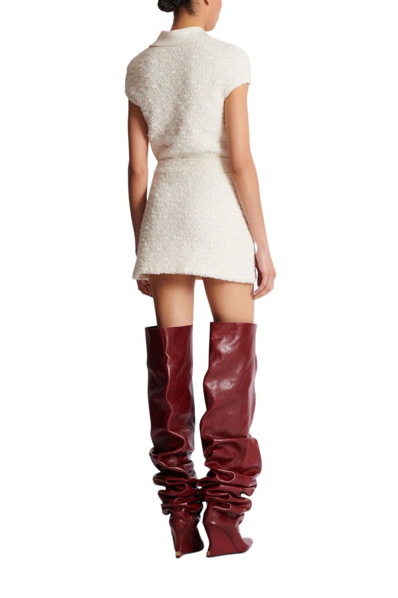 Short Zipped Tweed Skirt, Alternate, color, White