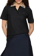 Burberry Check Collar Cotton Polo Shirt