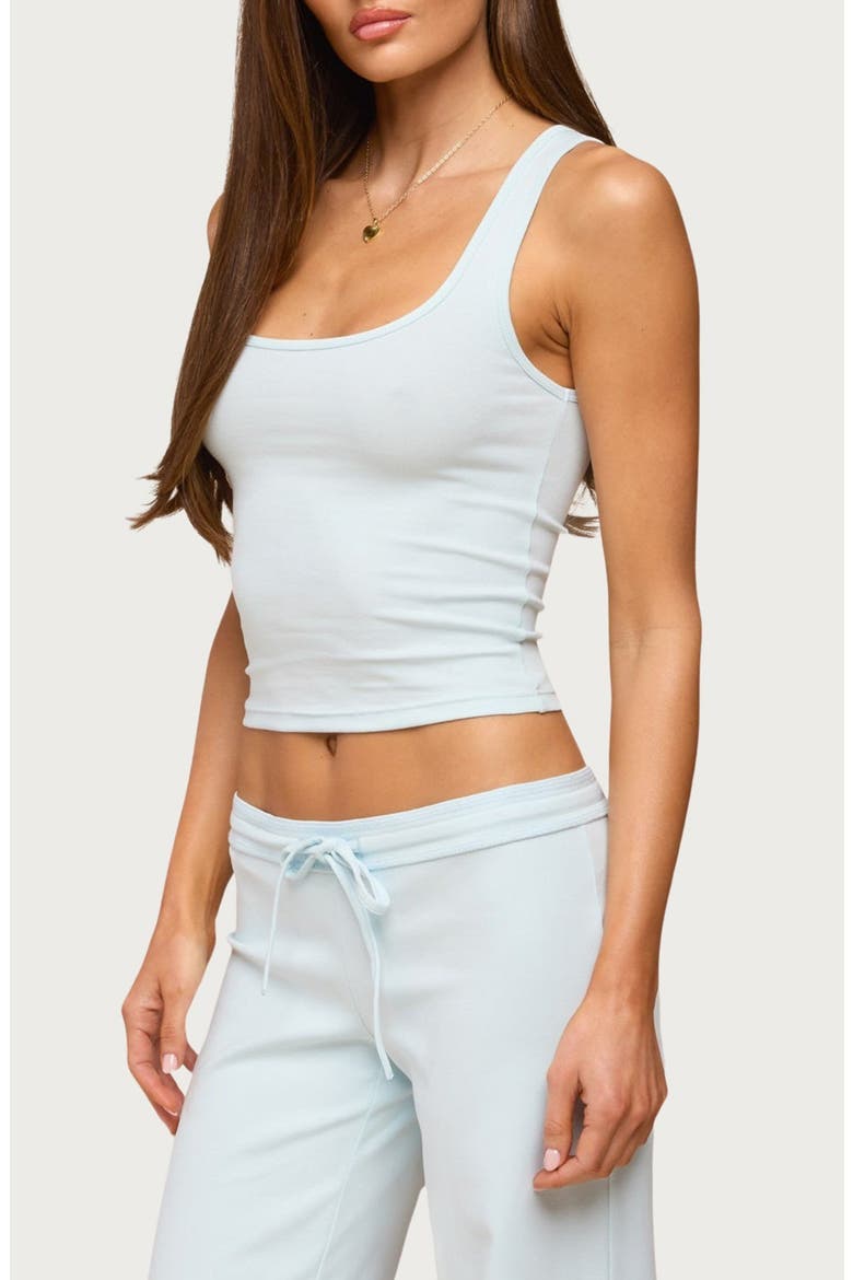 Linda Rib Scoop Neck Tank, Main, color, LIGHT-BLUE