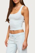 EDIKTED Linda Rib Scoop Neck Tank