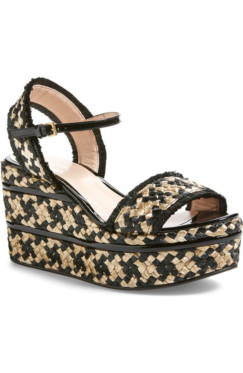 Gucci 'Maya' Wedge Platform Sandal, Main, color,