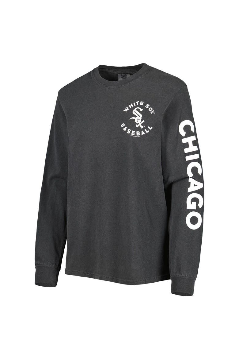 Women's Soft as a Grape Black Chicago White Sox Team Pigment Dye Long Sleeve T-Shirt, Alternate, color, Black