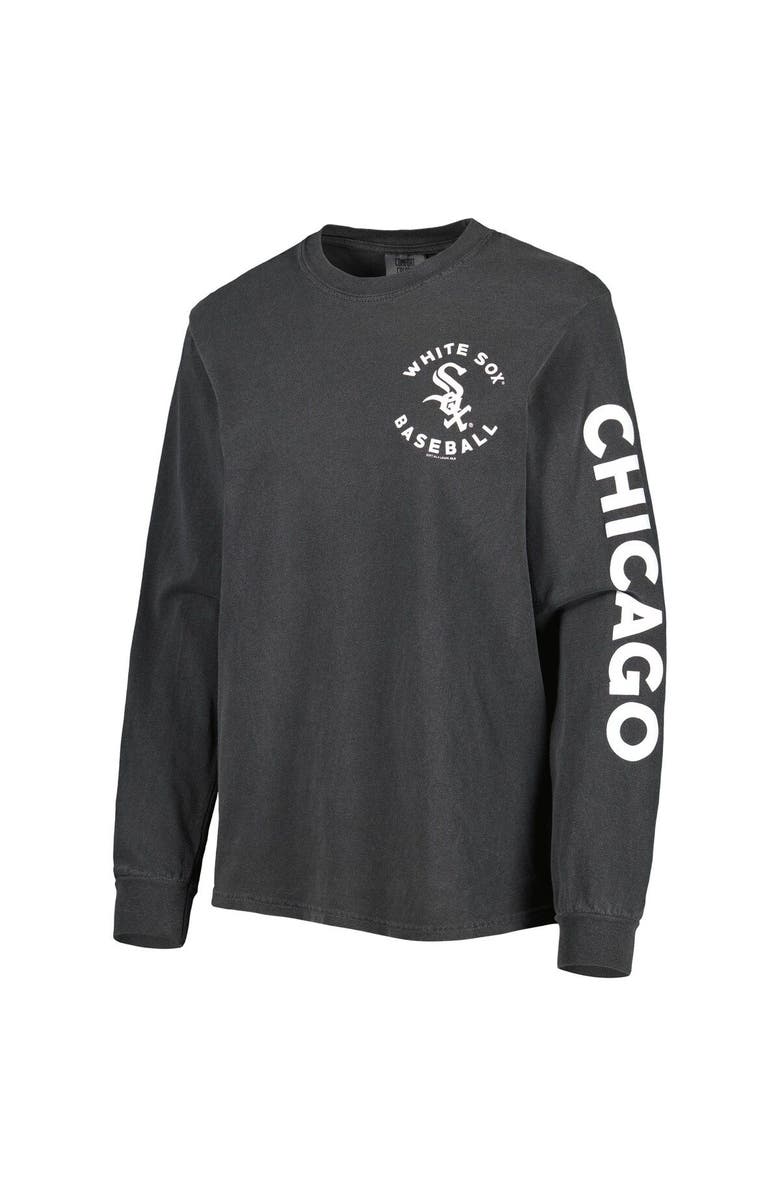 SOFT AS A GRAPE Women's Soft as a Grape Black Chicago White Sox Team Pigment Dye Long Sleeve T-Shirt, Alternate, color, Black