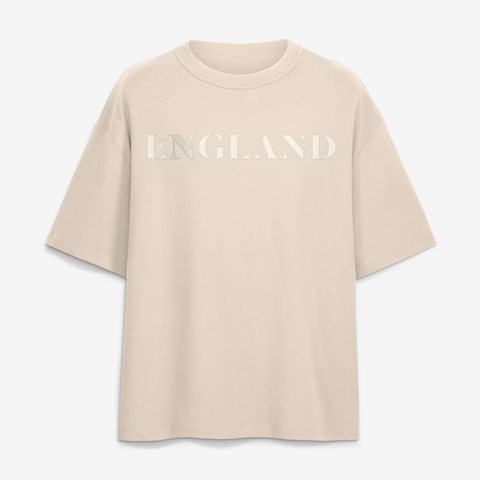 Men's Fanatics Cream England National Team Oversized Unwind Tonal Heavyweight T-Shirt