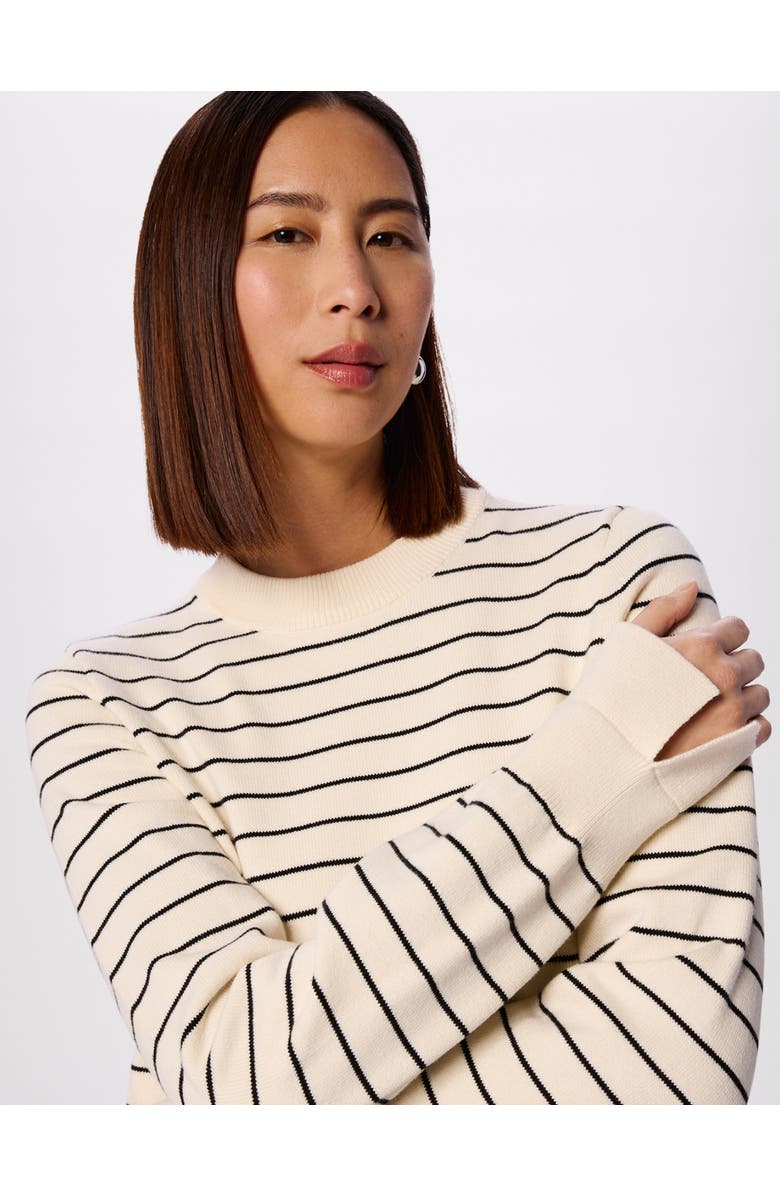 Whistles Classic Stripe Cotton Knit Jumper, Alternate, color, Ivor/Multi