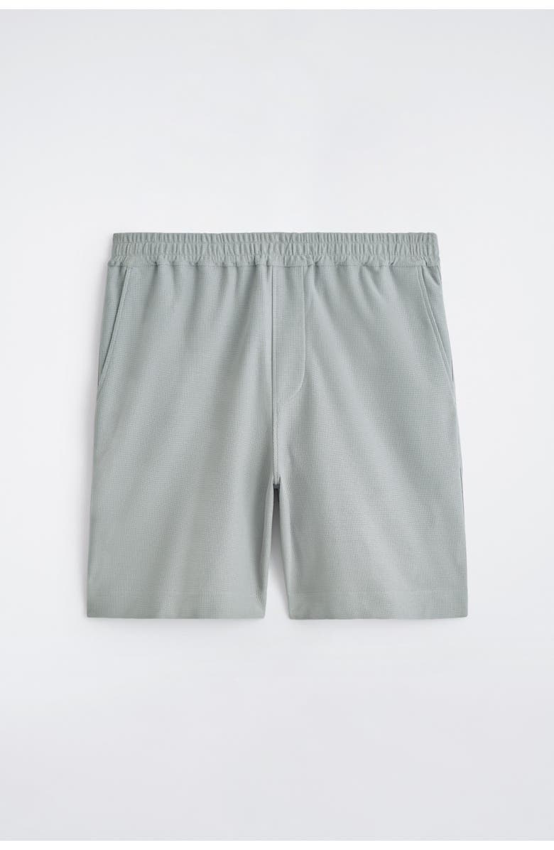COS Elasticated Cotton-piqué Shorts, Alternate, color, Gray