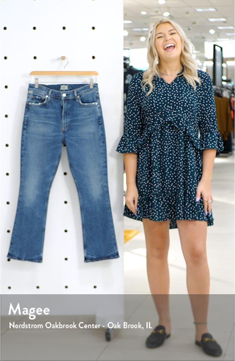 Demy High Waist Crop Flare Jeans, sales video thumbnail