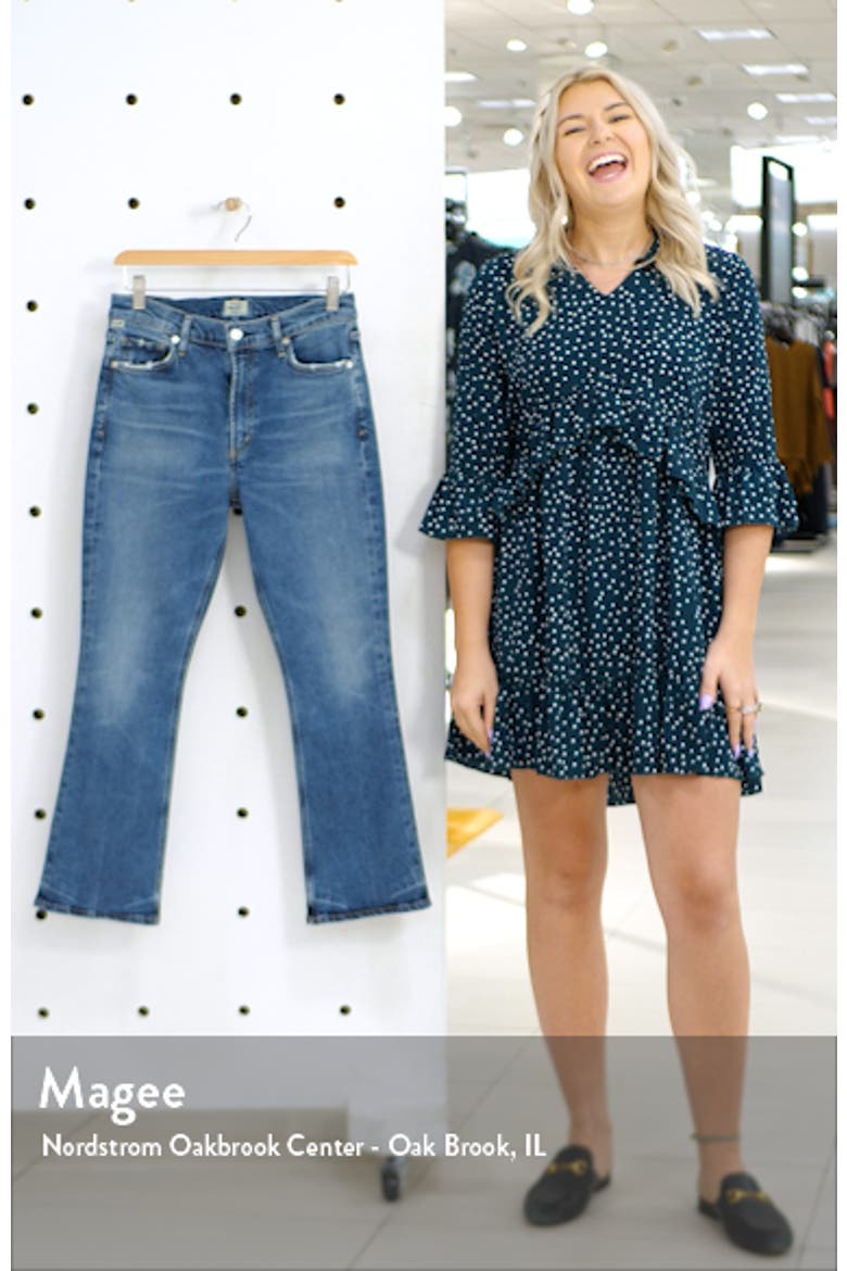 Demy High Waist Crop Flare Jeans video