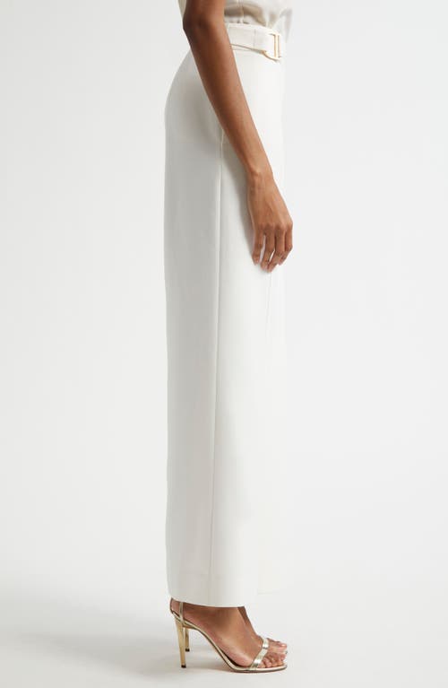 Elie Tahari The Ines Wide-leg Metallic Buckle Pants
