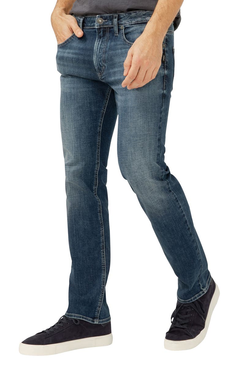 Silver Jeans Co. Allan Slim Straight Leg Jeans, Alternate, color, Ace