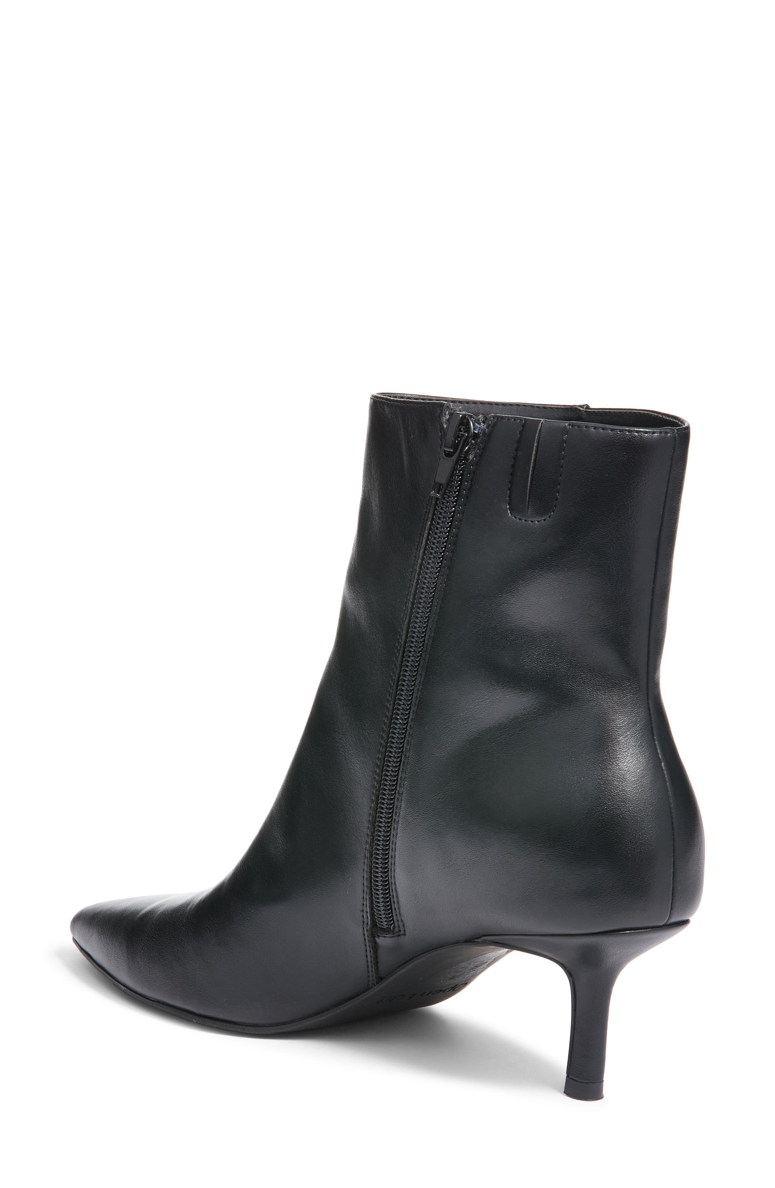 Ember Faux Leather Short Boot, Alternate, color, BLACK