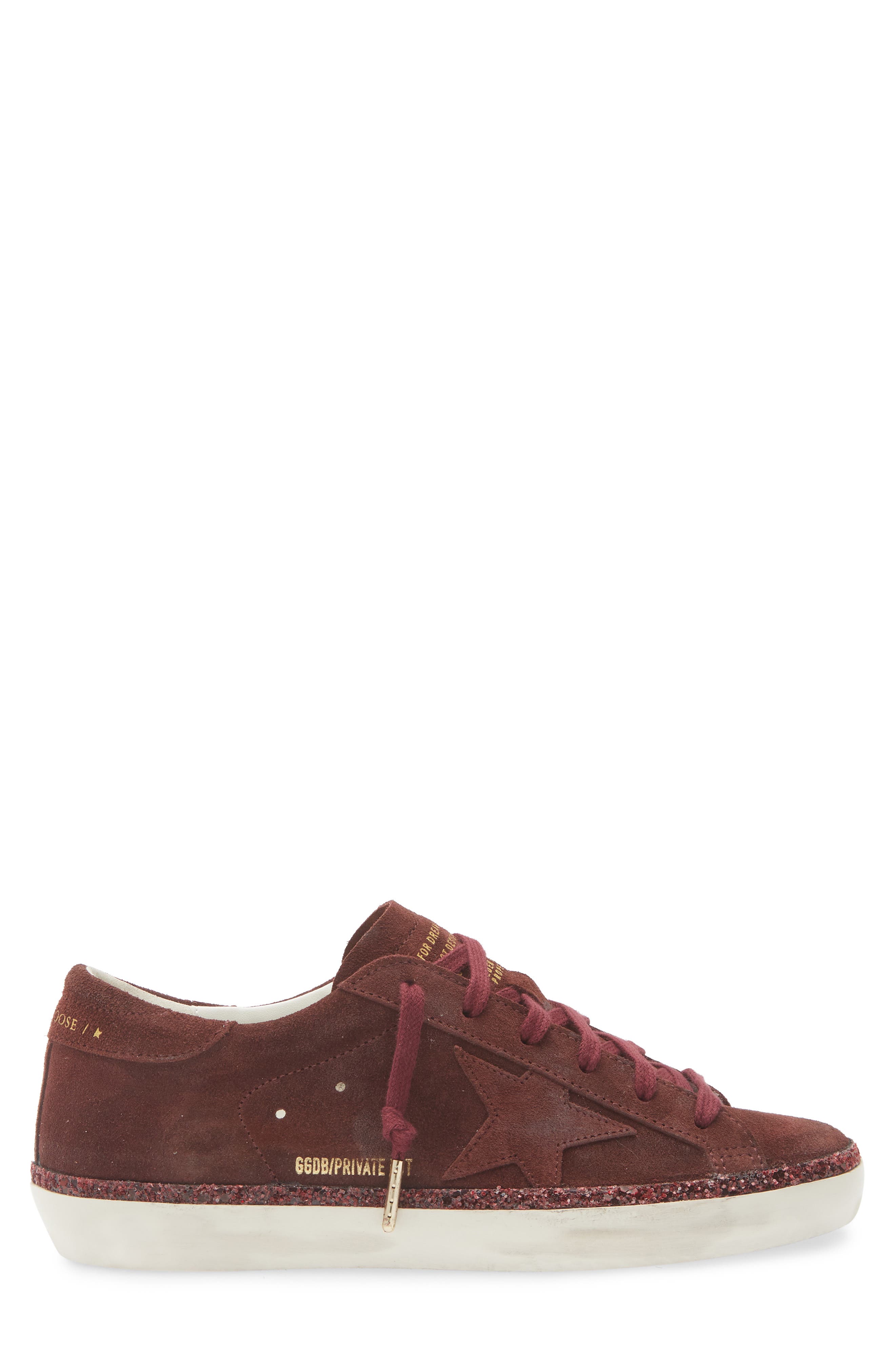Golden Goose Super-Star Low Top Sneaker, Alternate, color, Burgundy