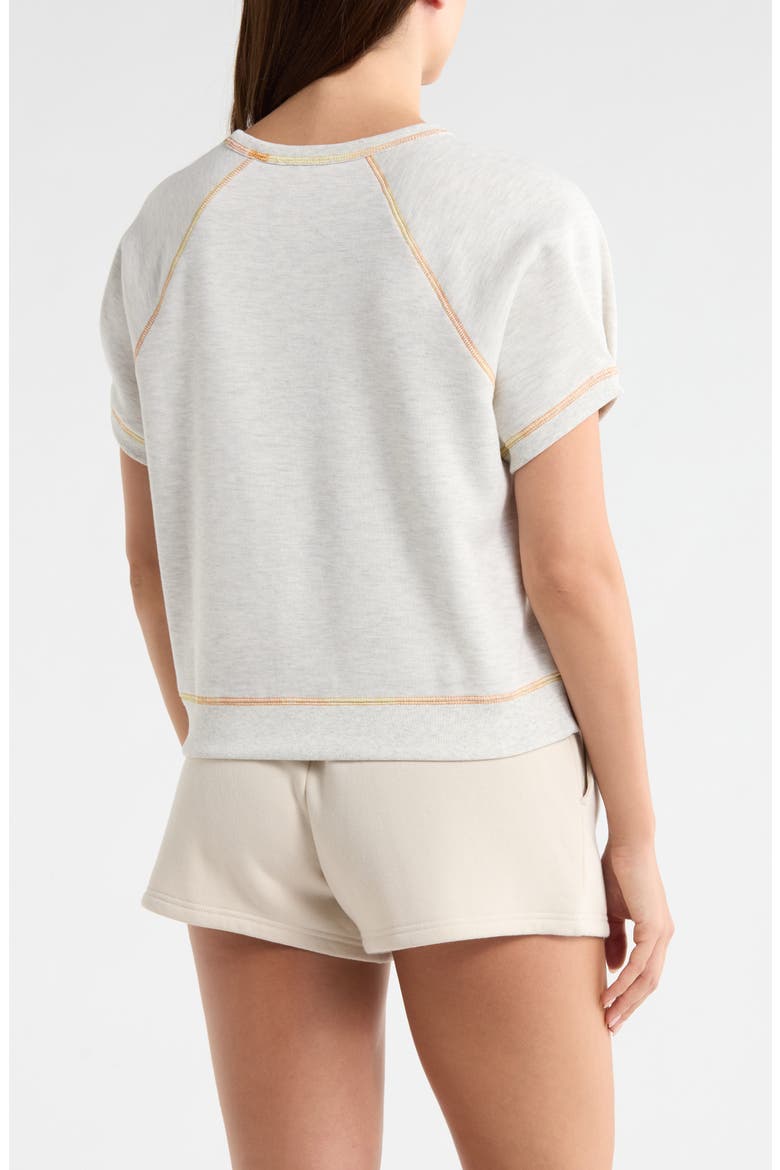 Topstitch Crewneck Shirt, Alternate, color, OATMEAL HEATHER