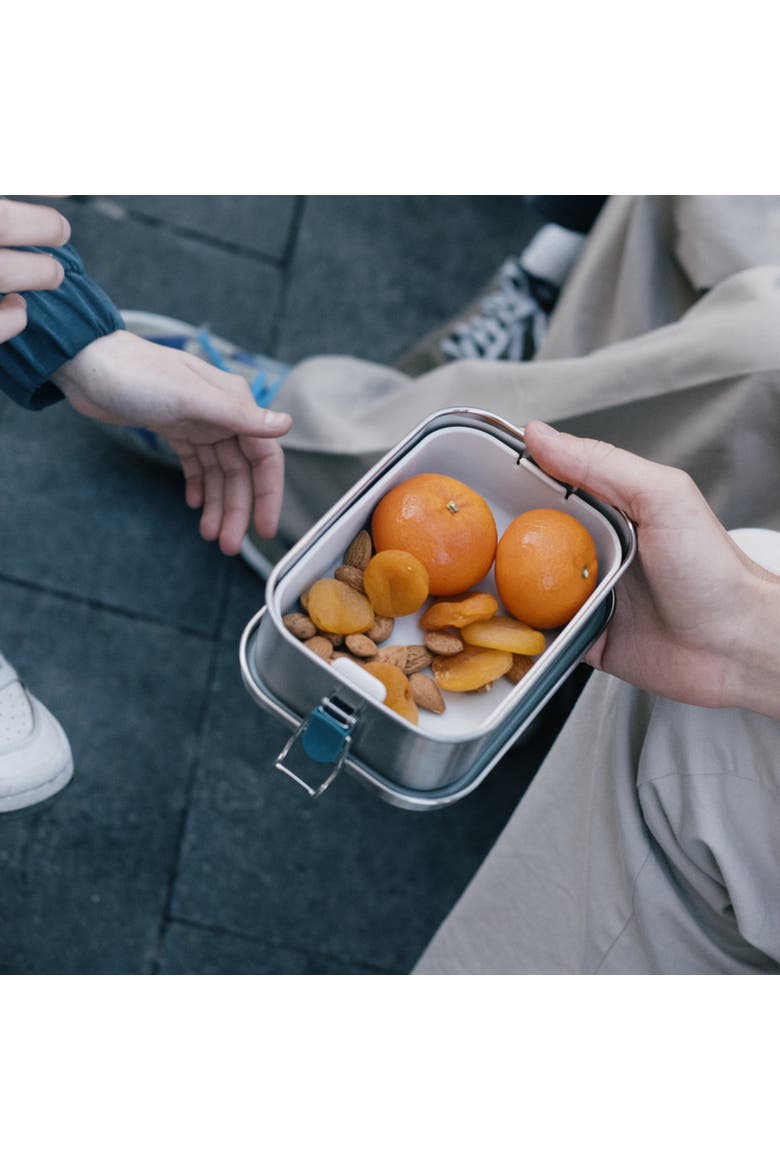 Stainless Steel Lunch Box with heat safe insert, Alternate, color, Blue Abyss