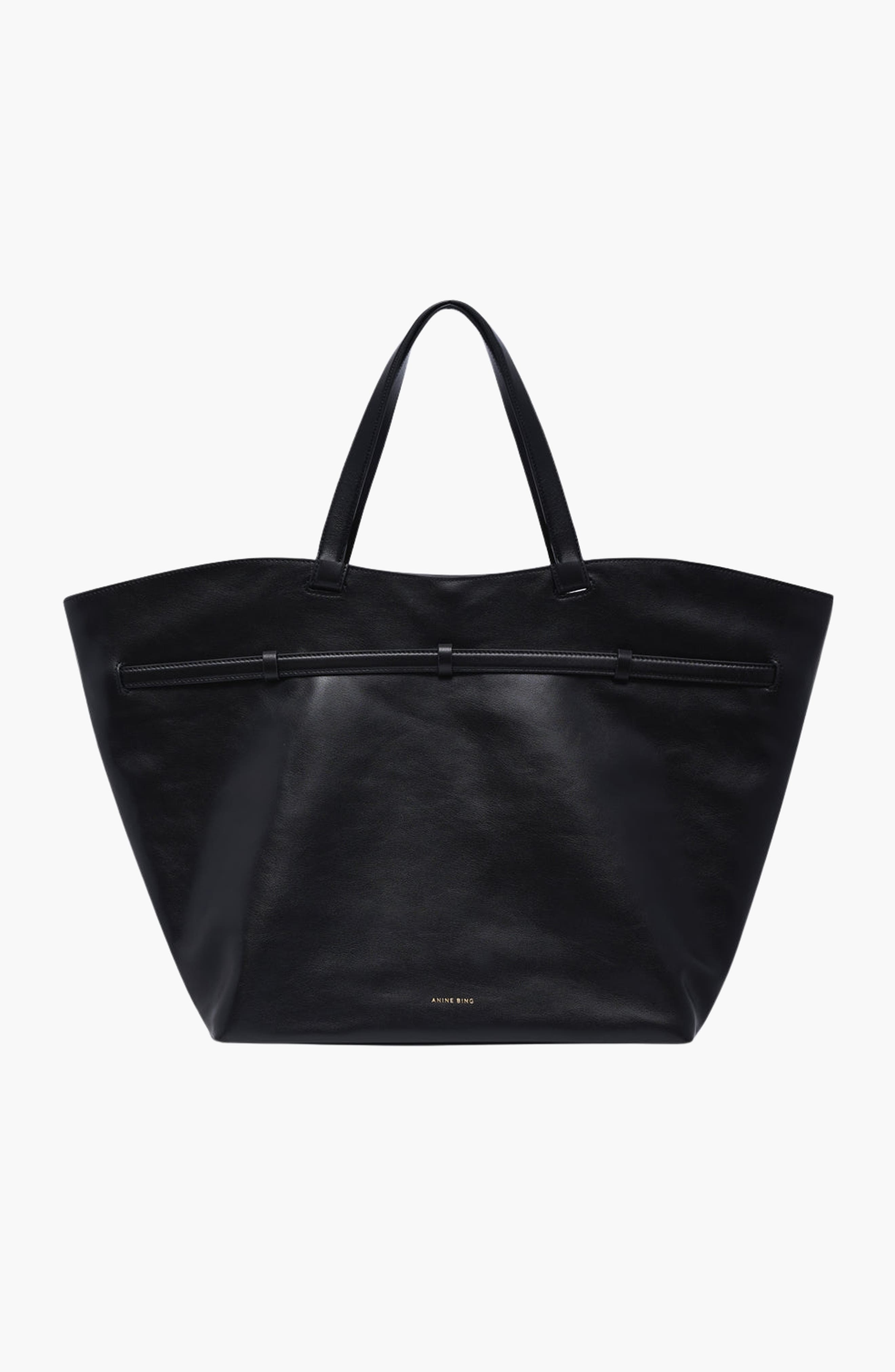 Elly Tote Grained Leather, Alternate, color, Black