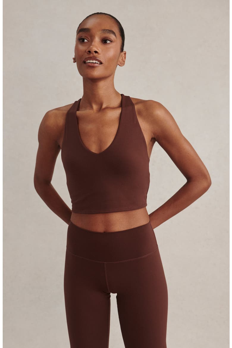 Always Burke Performance Cropped Tank, Alternate, color, MAHOGANY