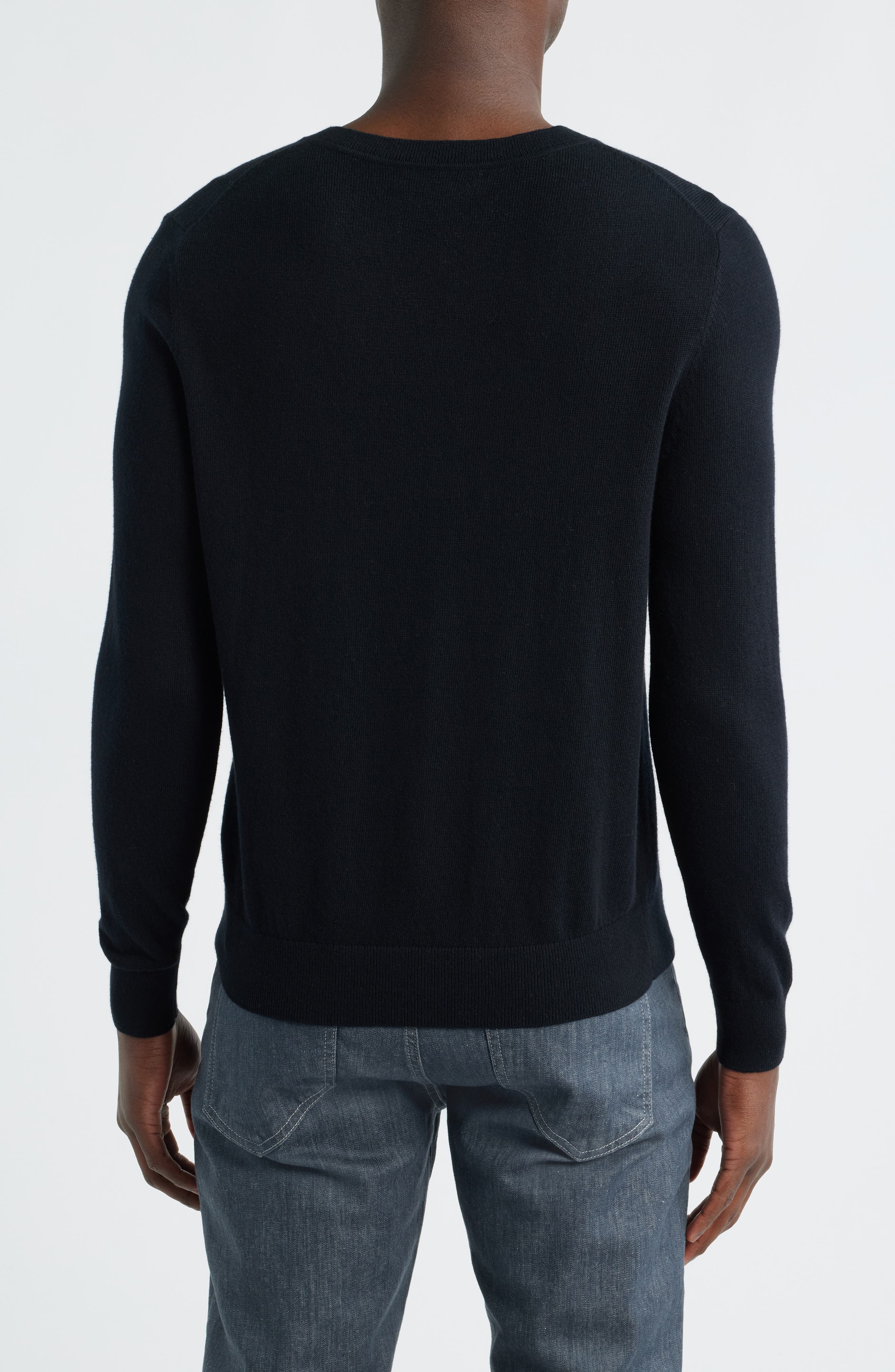 Cotton & Cashmere V-Neck Sweater - image 2