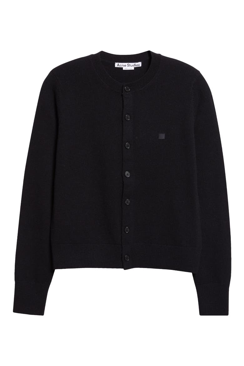 Keny Core Wool & Yak Hair Cardigan, Alternate, color, BLACK