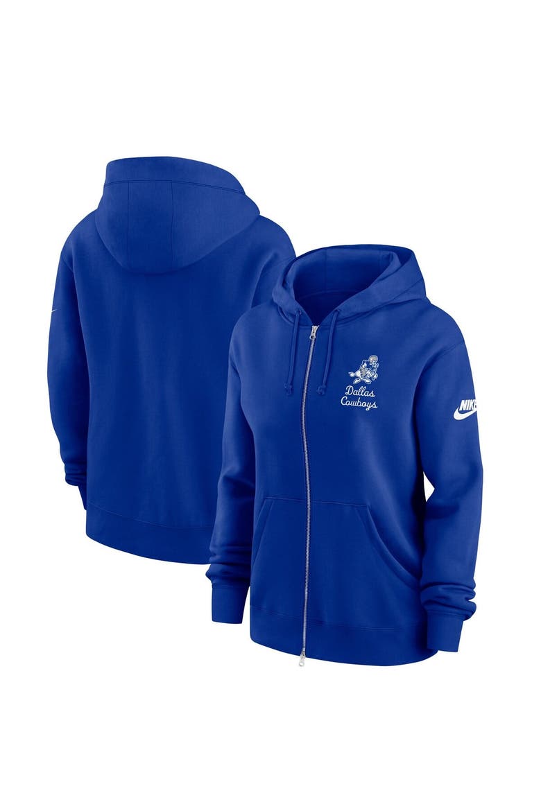 Women's Nike Navy Dallas Cowboys Phoenix Rewind Full-Zip Hoodie, Main, color, Navy