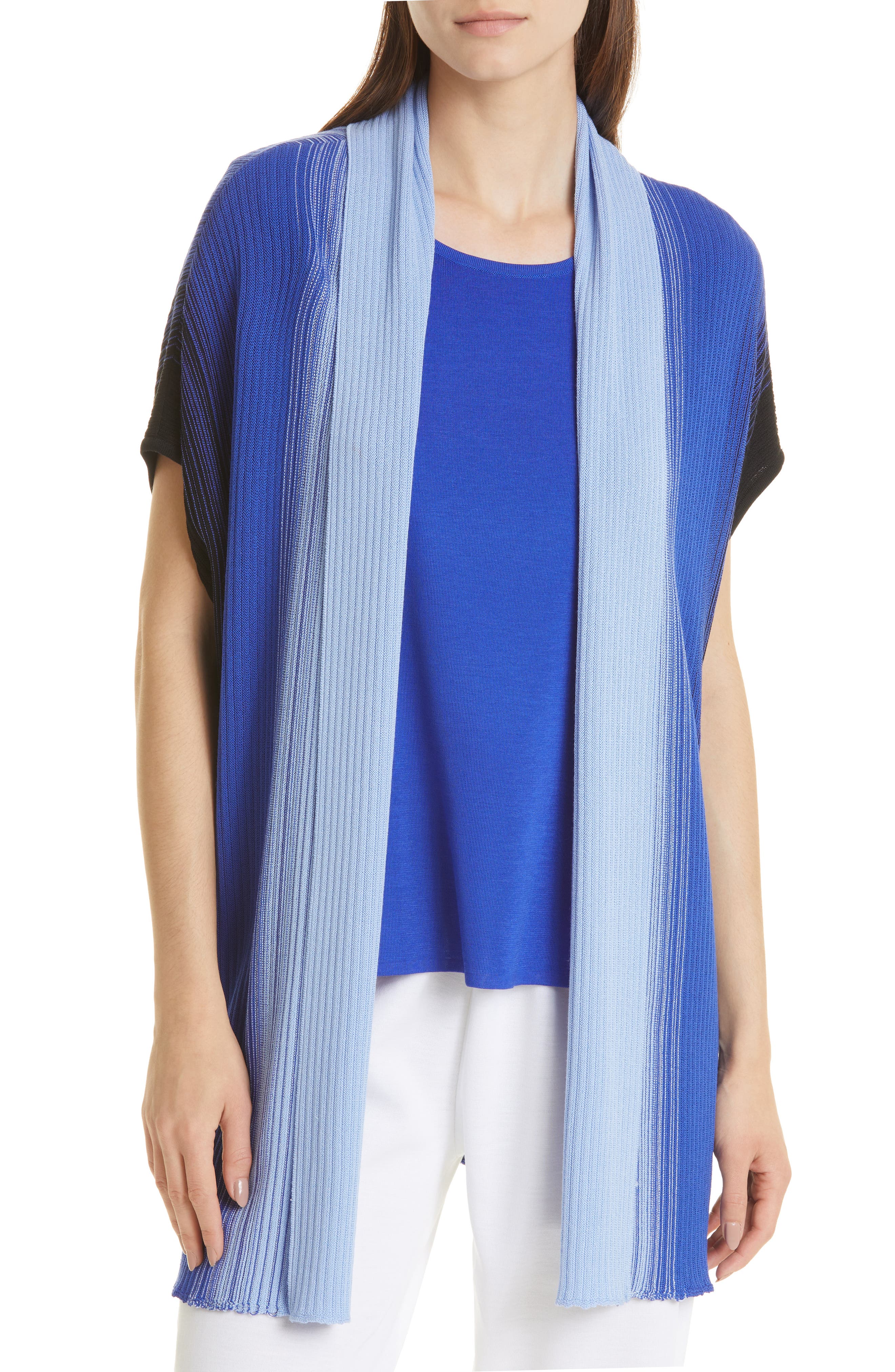 Vertical Ombré Stripe Open Cardigan (Women) | Nordstrom