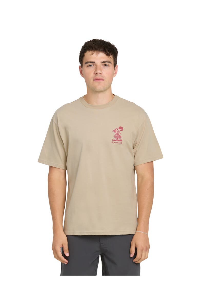 Quiksilver Waterman Lei'D Back Short Sleeve Shirt, Main, color, Plaza Taupe