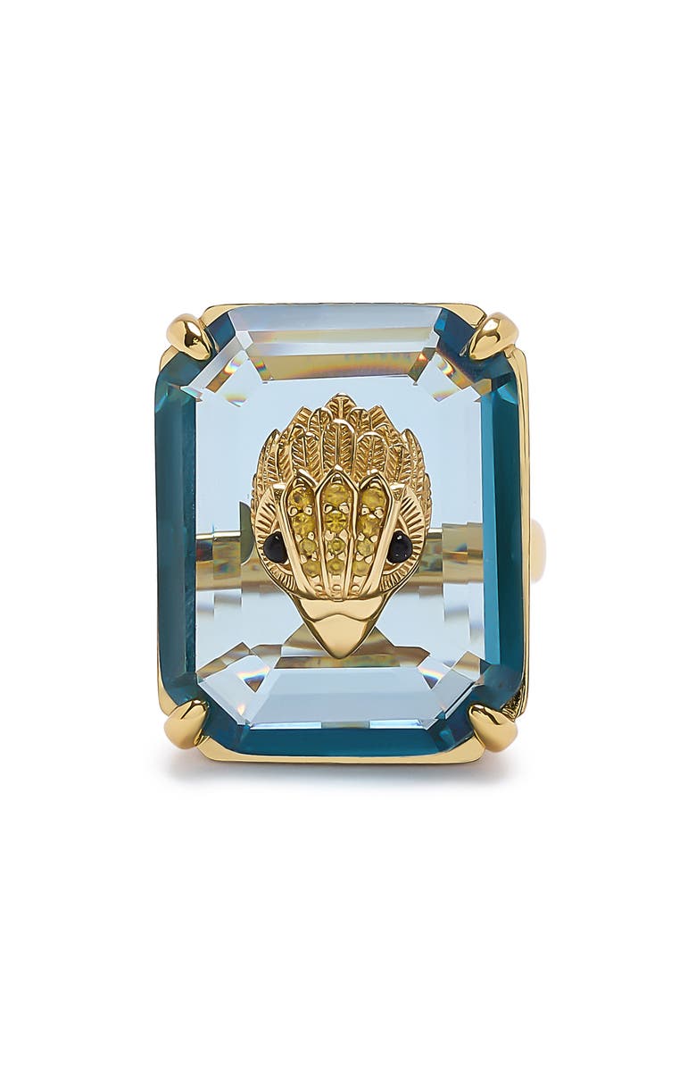Kurt Geiger London Eagle Head Crystal Cocktail Ring, Alternate, color, 