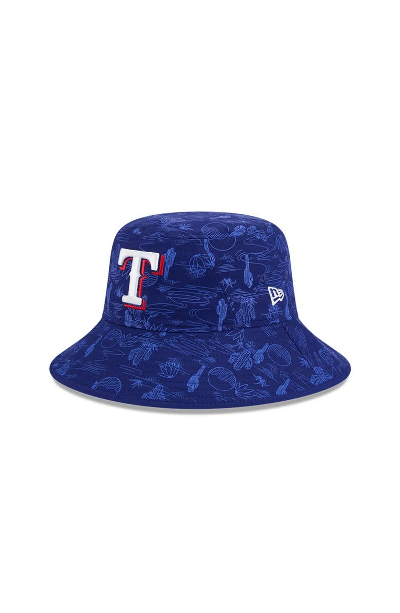 New Era Youth New Era  Royal Texas Rangers 2025 Spring Training All Over Print Bucket Hat, Main, color, 