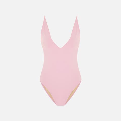 Low Back V Neck Swimsuit