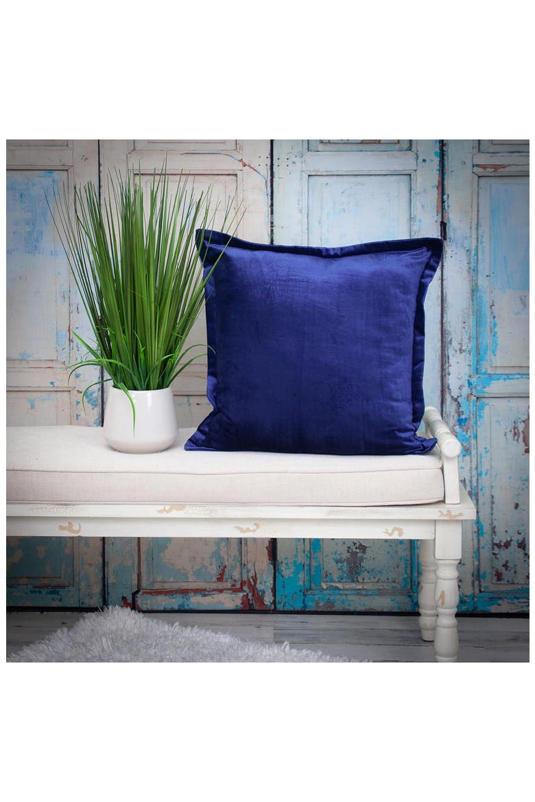 Agneta Transitional Blue Square Throw Pillow, Alternate, color, BLUE