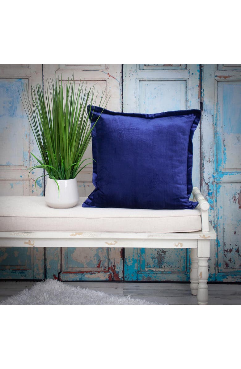 PARKLAND COLLECTION Agneta Transitional Blue Square Throw Pillow, Alternate, color,