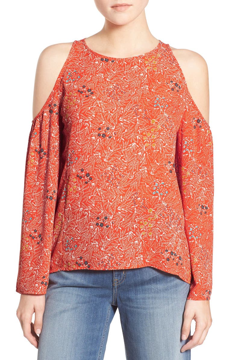 Chelsea28 Print Cold Shoulder Blouse, Main, color, 