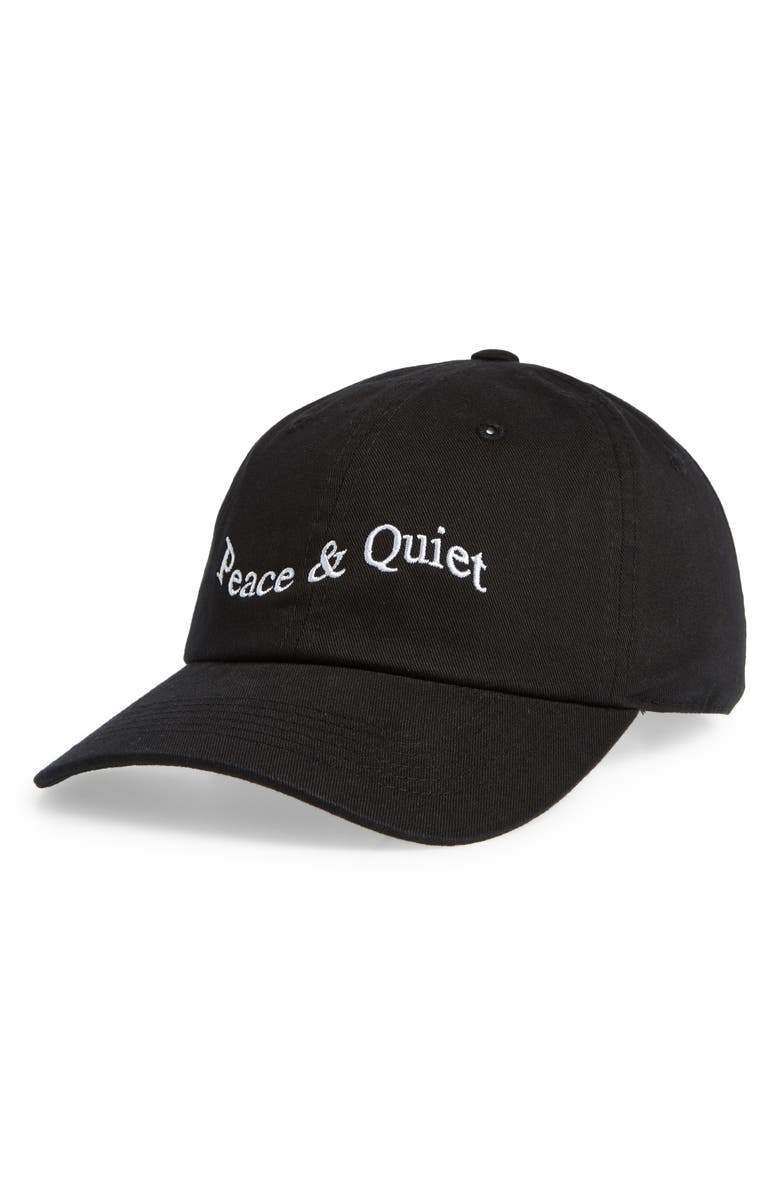 Museum of Peace & Quiet Wordmark Dad Cotton Logo Cap, Main, color,