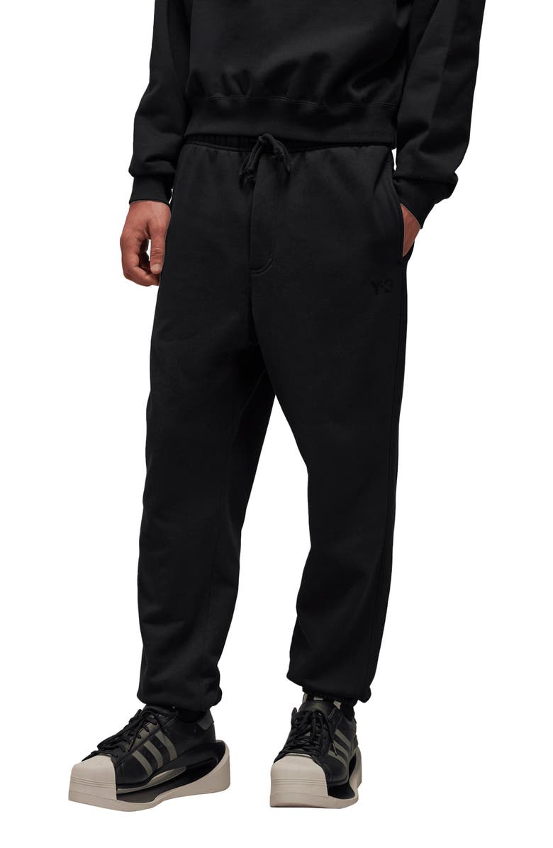 Y-3 Brushed Terry Track Pants, Main, color, 