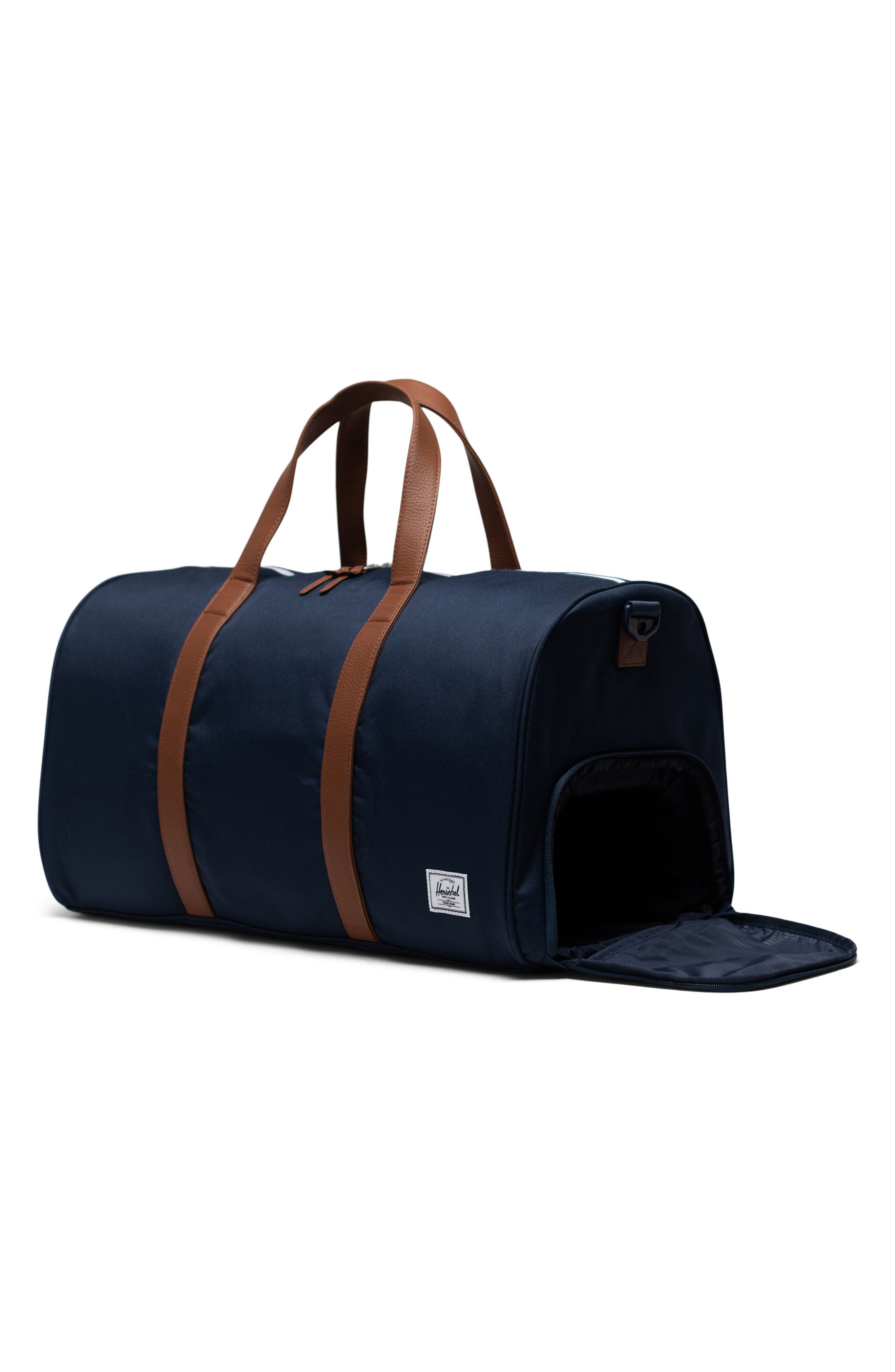 Novel Recycled Nylon Duffle Bag, Alternate, color, NAVY