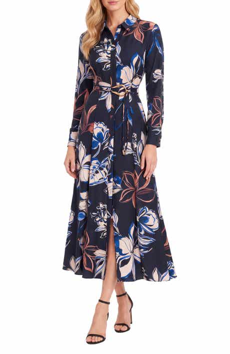 Floral Long Sleeve Shirtdress