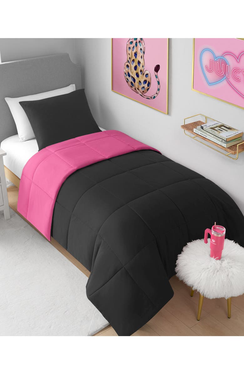 Juicy Couture Reversible Box Stitch Comforter & Sham Set, Alternate, color,